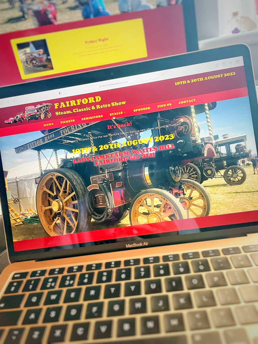 BulldogWebsites's tweet photo. Looking forward to a sunny weekend for the return of the Fairford Steam Show! 🚜 🚚🚒🎡🎠
We’re very proud to launch their new website today - tickets are online now! 🎟️
https://t.co/p3bP0tCcVY
August 19th & 20th
#steamshow #steamrally #Fairford #Cotswolds #webdesign #weblaunch https://t.co/YtQRX903Oh