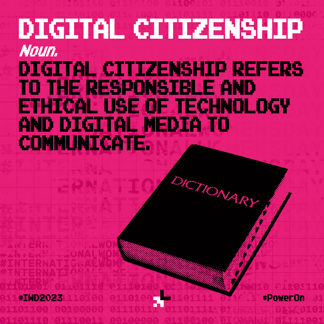 heforshezim's tweet photo. As we count down to #IWD2023, here is how to be a digital citizen &amp; ensure online safety for women + girls: 
✅Intervene when you spot someone being bullied online
✅Watch your language online
✅Role model, positive behaviour online 
✅Call out abusive or offensive behaviour https://t.co/cEyi9R2Ork