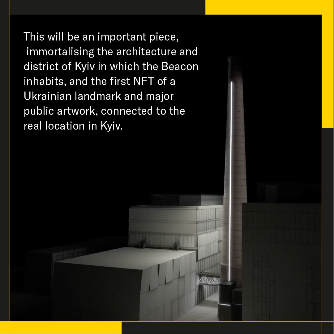 beaconofkyiv's tweet photo. Why NFTs and what makes ours so unique?
#beaconofhope #beaconofkyiv #ukraine #kyiv #NFTdrop #NFT #artinstallation #digitalart #landmark #united24 #u24 #architecture #nftart #thepoweroffreedom #rebuildukraine #installationart https://t.co/WXuSa8pJQg