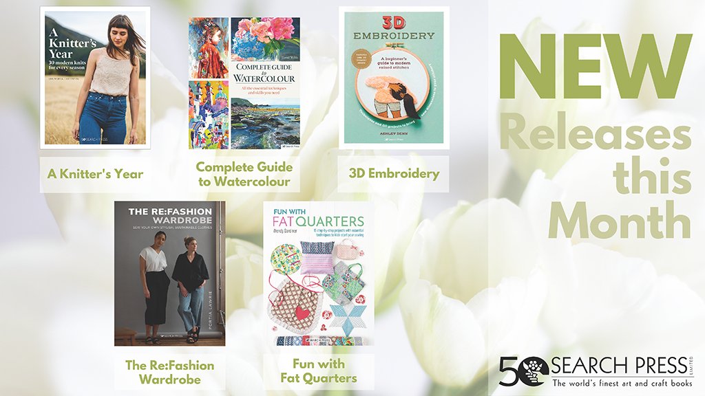 💐What's new this month?💐
Take a look at the fabulous new Search Press releases this March!
🌷bit.ly/New4March23🌷

#searchpress #books #craftbooks #craft #crafting #art #artbooks