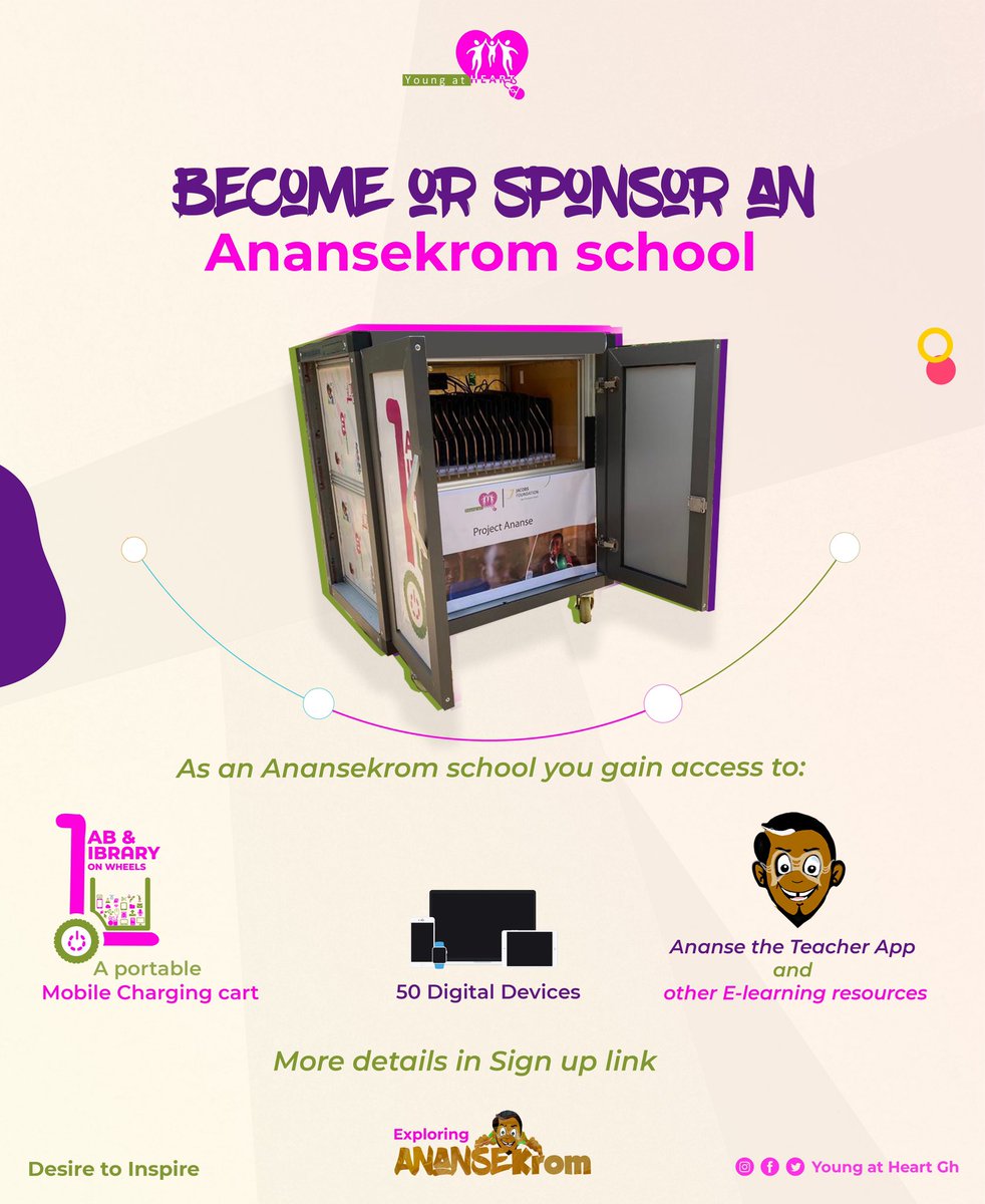 youngatheartgh's tweet image. Wonderful news for #WowWednesday ! 

We are scaling our #LabandLibraryonWheels units complete with devices and e-learning resources, and we are excited to do that with you. 

Sign your school up or sponsor a school to be positioned for excellence!

forms.gle/ngLZkYFivGGv5U…