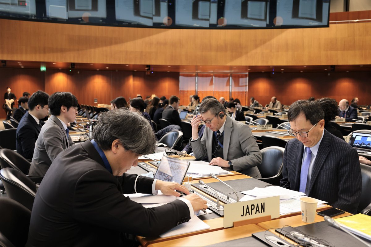 wto's tweet photo. Happening now: Japan 🇯🇵 undergoes the 15th review of its trade policies and practices at the WTO. Mr Akihiro Okochi, Ambassador in charge of Economic Diplomacy at the Ministry of Foreign Affairs, heads the Japanese delegation in Geneva. 
@MofaJapan_en
https://t.co/Wtg7fuQiq2 https://t.co/uj2UJLvn9S