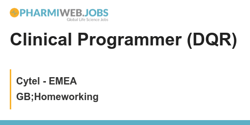 PharmaNews_Jobs's tweet image. Clinical Programmer (DQR) - Cytel - EMEA - GB;Homeworking
Find Out More: bit.ly/3SAptA4
Be part of the clinical programming team, working on the development and maintenance of clinical trial databases. #ClinicalProgrammer #Biotech #ClinicalTrials #JobAd