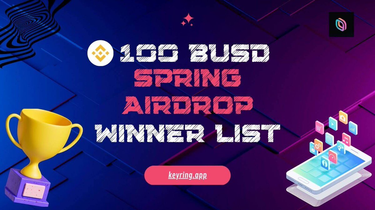 KEYRING_PRO's tweet photo. #SpringAirdrop x @crew3xyz
β‘οΈThe event is officially closed. The first 11 names on the list will be awarded #BUSD tmr!
π Winner list is OUT! π https://t.co/EN1sZ4bIr5
Congrats! π₯³
Thank you all participants for joining this #airdrop https://t.co/kvmwya1prr