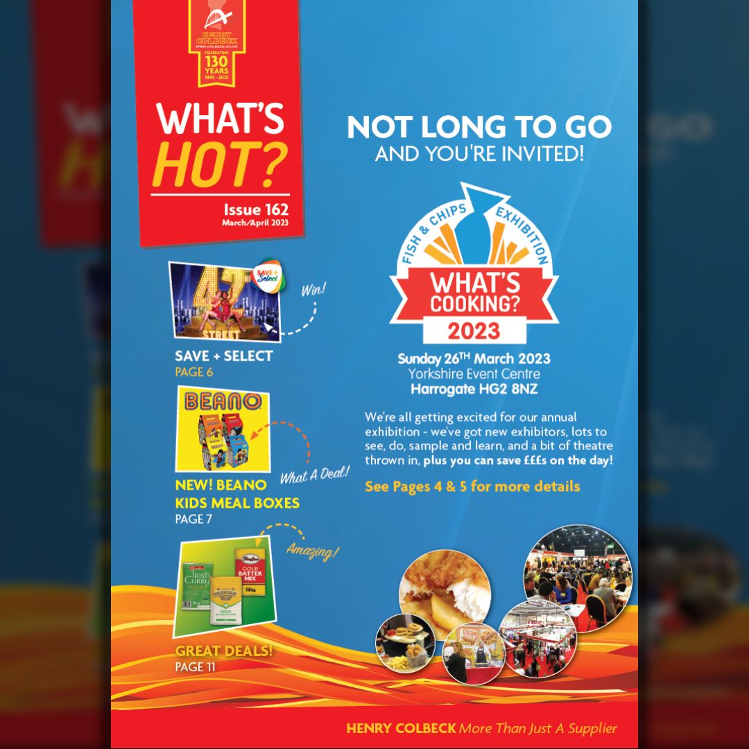 Latest What’s Hot? – OUT NOW! Highlights include: SHOW - What’s Cooking? WIN - With Save + Select! NEWS - HC, your headline sponsor for National Fish and Chip Day! Plus many more special offers &amp; features… Find it all here tinyurl.com/whatshotmar-ap…. #whatshot #whatscooking2023