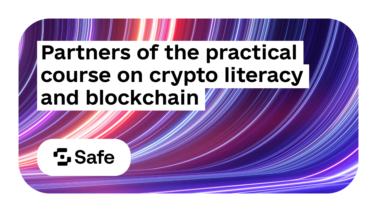 bccourse's tweet image. &quot;Wallets, accounts, and self-control&quot; are the topic of one of the course modules from our partners @safe. This is the most trusted platform to manage digital assets on Ethereum and multiple EVMs.