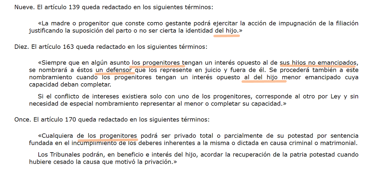 generoenaccion's tweet photo. #LeyTrans sobre el #lenguajeinclusivo
Spoiler: no.
Ni la propia ley es capaz de usar lenguaje inclusivo. 
Si hay dos madres habría una progenitora no gestante, y dos progenitoras, que no se contemplan en la modificación del CC. 
Sigue hablando de hijos, defensores, herederos. https://t.co/HYiXsKjSwg