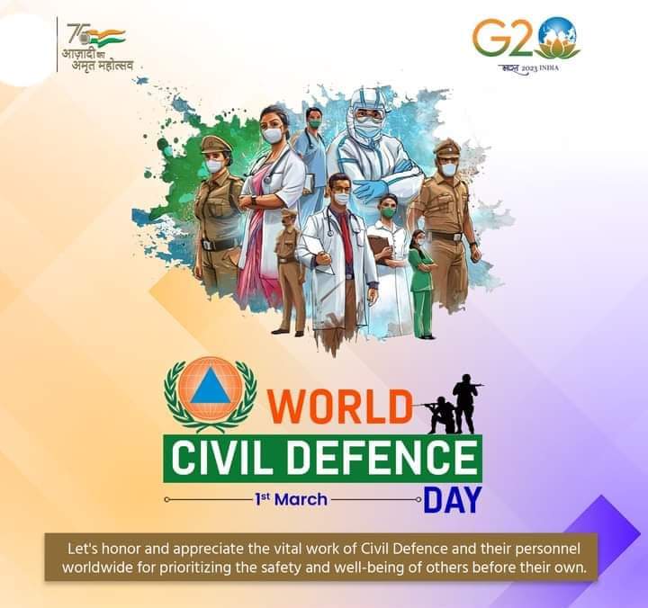 Goa403709India's tweet image. #ICDO celebrates 1 March as #WorldCivilDefenceDay evry yr since 1990 to help pple know abt d imp of civil protectn.#WCDD2023
theme is ‘uniting d🌎&apos;s leading industry experts2protect&amp;amp;safeguard future gens’.Also,to commemorate those who&apos;ve sacrificed4it,2help pple grow&amp;amp;stay secure.