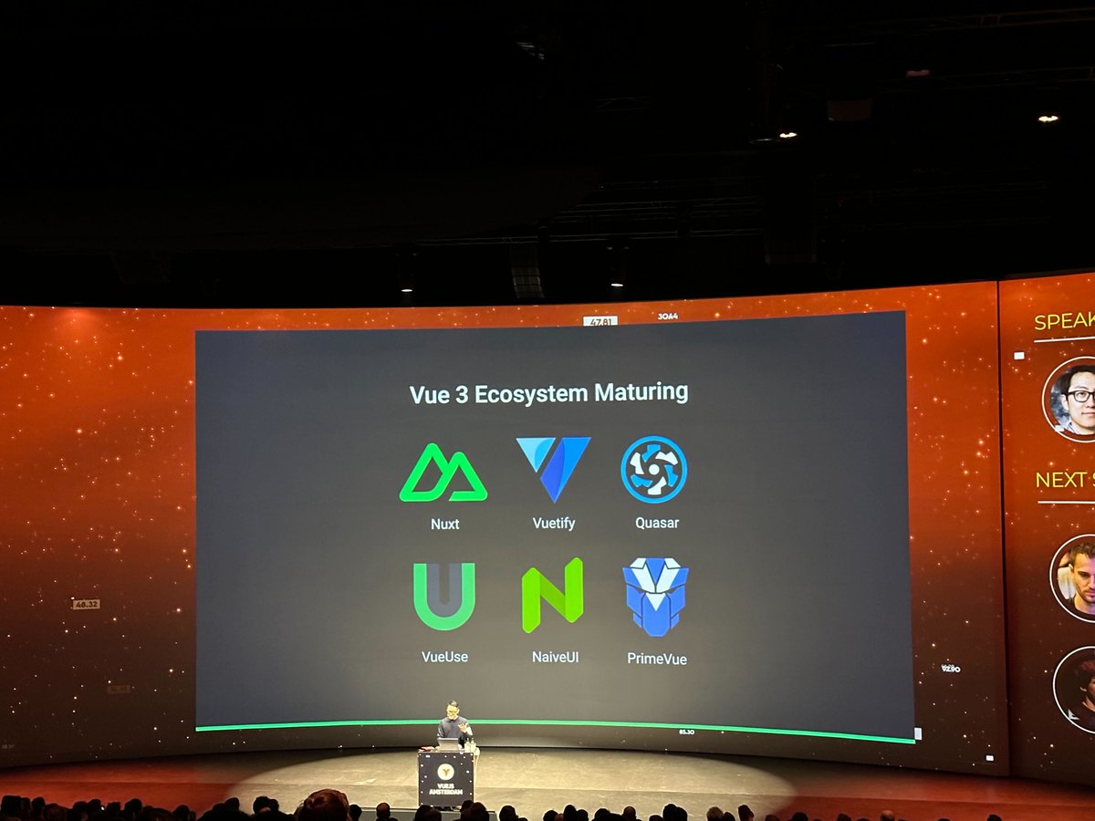 cagataycivici's tweet image. Special thanks for the shout-out by @youyuxi at Vue Amsterdam conference. #primevue