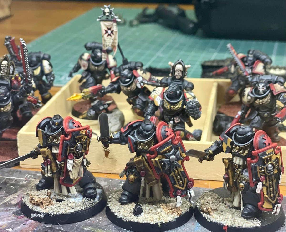 theeternalcrus1's tweet photo. After starting his Crusade with a Black Templar Intercessor Kill Team. Paul OG has added some #Bladeguard. What do you think he should add next?
#blacktemplars #40k #modelpainting #blacktemplars_40k #warhammer #spacemarine #citadel #crusadersquad #gamesworkshop #eternalcrusader https://t.co/NahNsMgMfD
