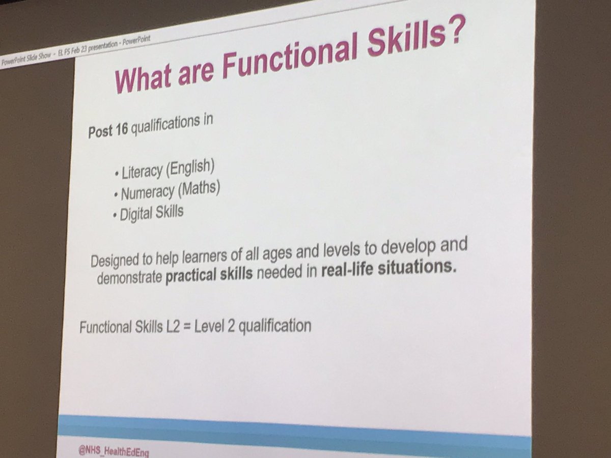 BOBAHPFaculty's tweet image. Anyone can study for #FunctionalSkills. Great to learn more about support available @SupportWorker learning event.