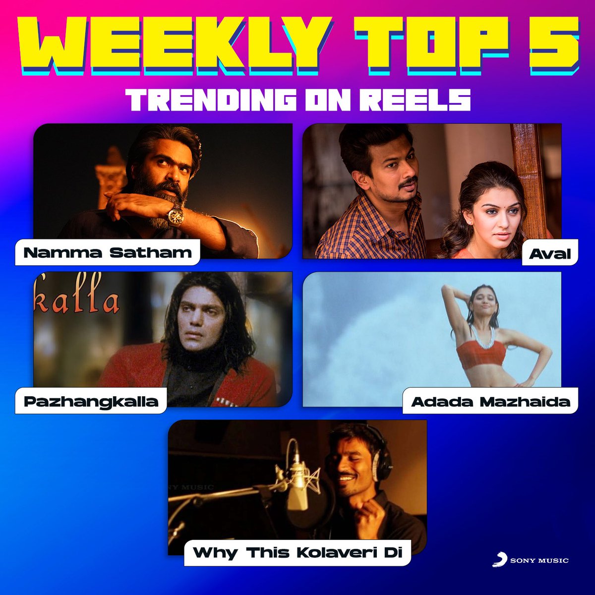 Hit play and enjoy the latest trending hits right away! 📈💥

➡️ SMI.lnk.to/TamilTrending-…

#WeeklyTop5OnSonyMusic