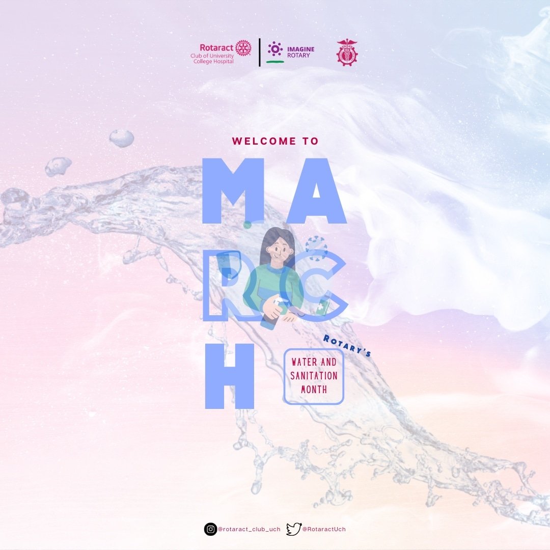 RotaractUch's tweet photo. It is the third month of the year and the Rotaract Club of UCH welcomes everyone into this new month with absolute joy.
Happy New Monthπ«β³
#waterandsanitation #Rotacare #Rotaract https://t.co/HubJDj5BPM
