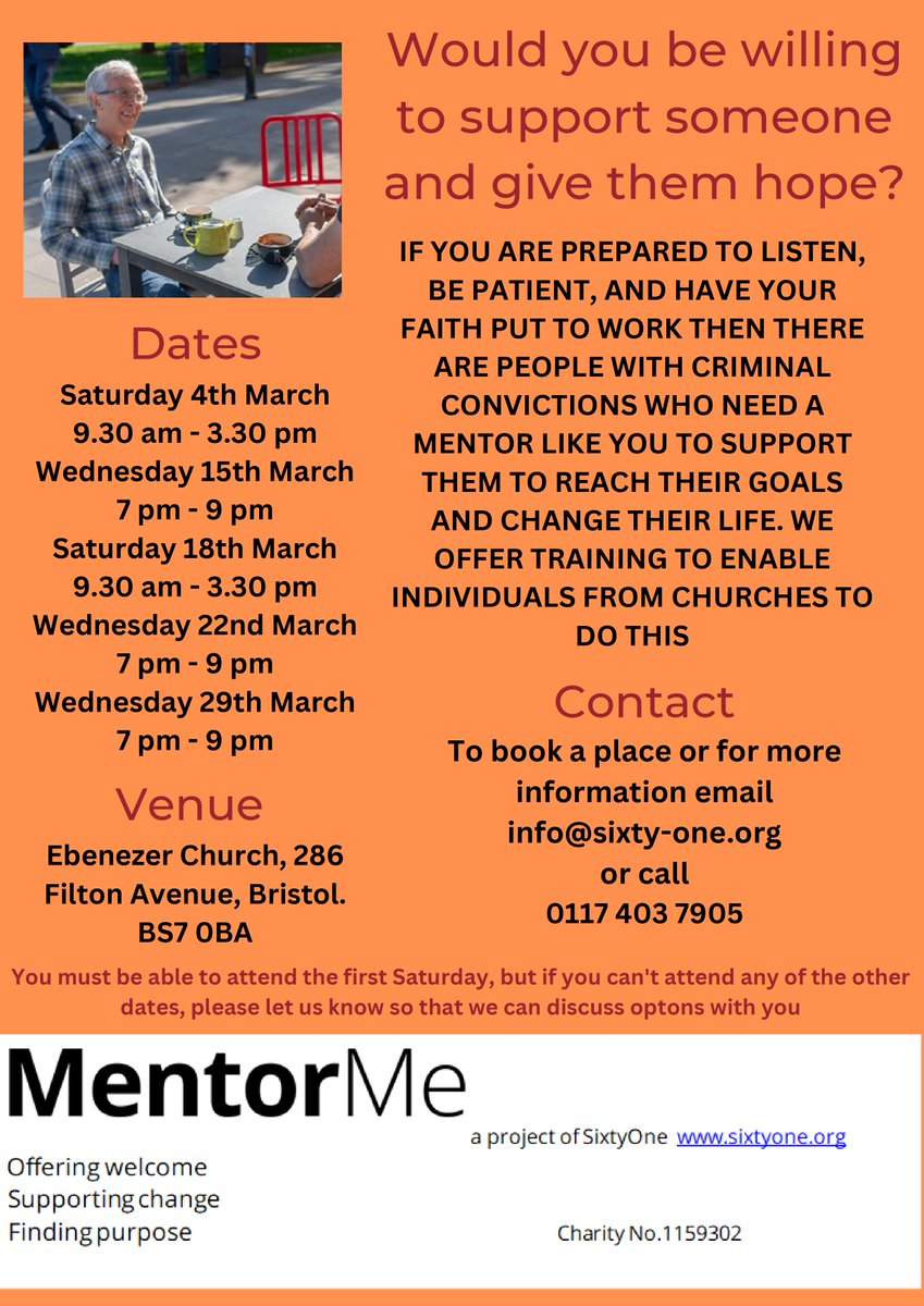 Sixty-One (@sixtyonebristol) on Twitter photo So pleased to say that we now have enough people to make the training starting on Saturday viable. Thank you to all of you who spread the word for us!
It's not too late to join the course. If you would like to know more please contact info@sixty-one.org So pleased to say that we now have enough people to make the training starting on Saturday viable. Thank you to all of you who spread the word for us!
It's not too late to join the course. If you would like to know more please contact info@sixty-one.org