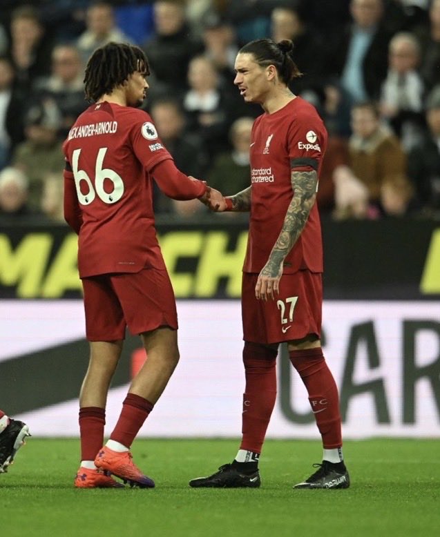 GoatedSalah's tweet photo. Trent and Nunez are developing a deadly partnership it looks scary but not for us https://t.co/upwG7ZvslI