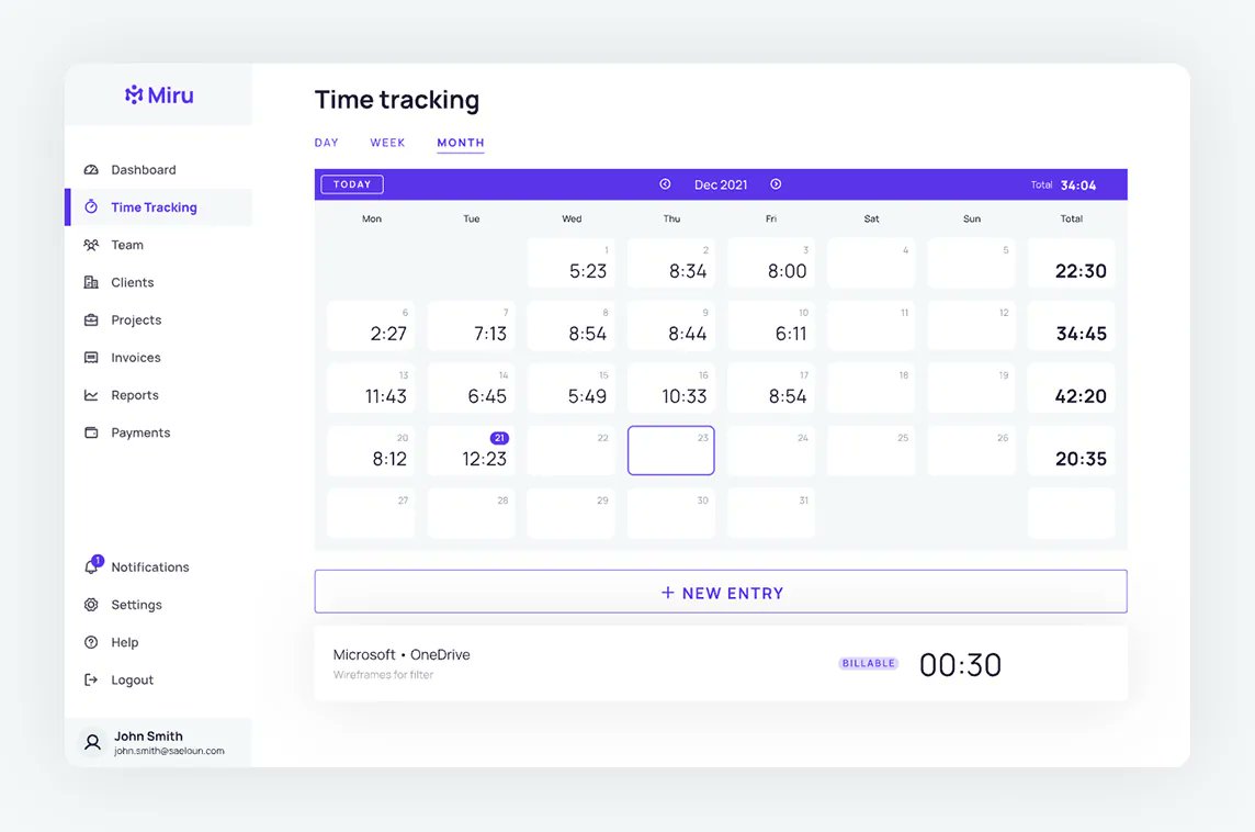 Miru is an open-source time tracking &amp; invoicing app #madewithreactjs by <a href="/HiSaeloun/">Saeloun</a> ⏳️💸 - madewithreactjs.com/miru