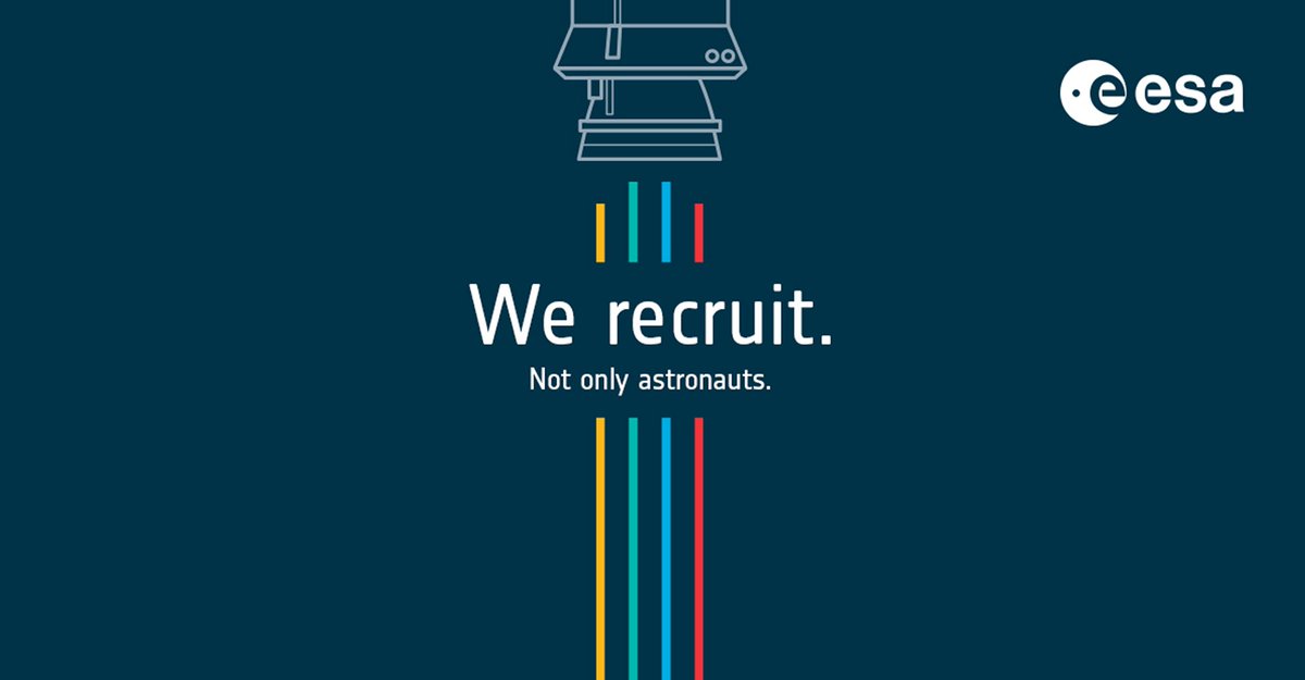🚀 We recruit, and not only astronauts.

In 2023, we will be recruiting over 200 new colleagues to join our teams and support our mission of the peaceful exploration and use of space for the benefit of everyone. 

Explore our vacancies and apply today 👉 esa.int/About_Us/Caree…
