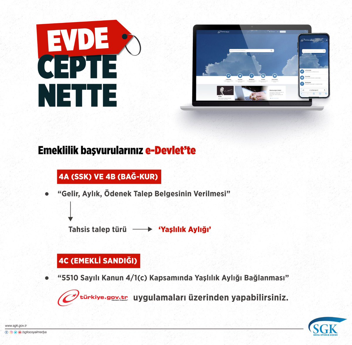 SgkKocaeli's tweet photo. Emeklilik başvurularınız e-Devlet’te

#Borçlanma #eDevlet
#Emeklilikteyasatakilanlar https://t.co/96rzYHbzOH