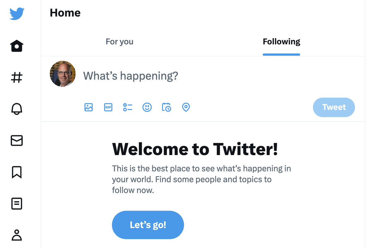 "What's happening?"

Well, Twitter is not showing tweets from people that I follow, not showing tweets "for me", not showing accounts that I follow.

It seems like Day One for Twitter, just after restoring the very first database with no tweets yet.