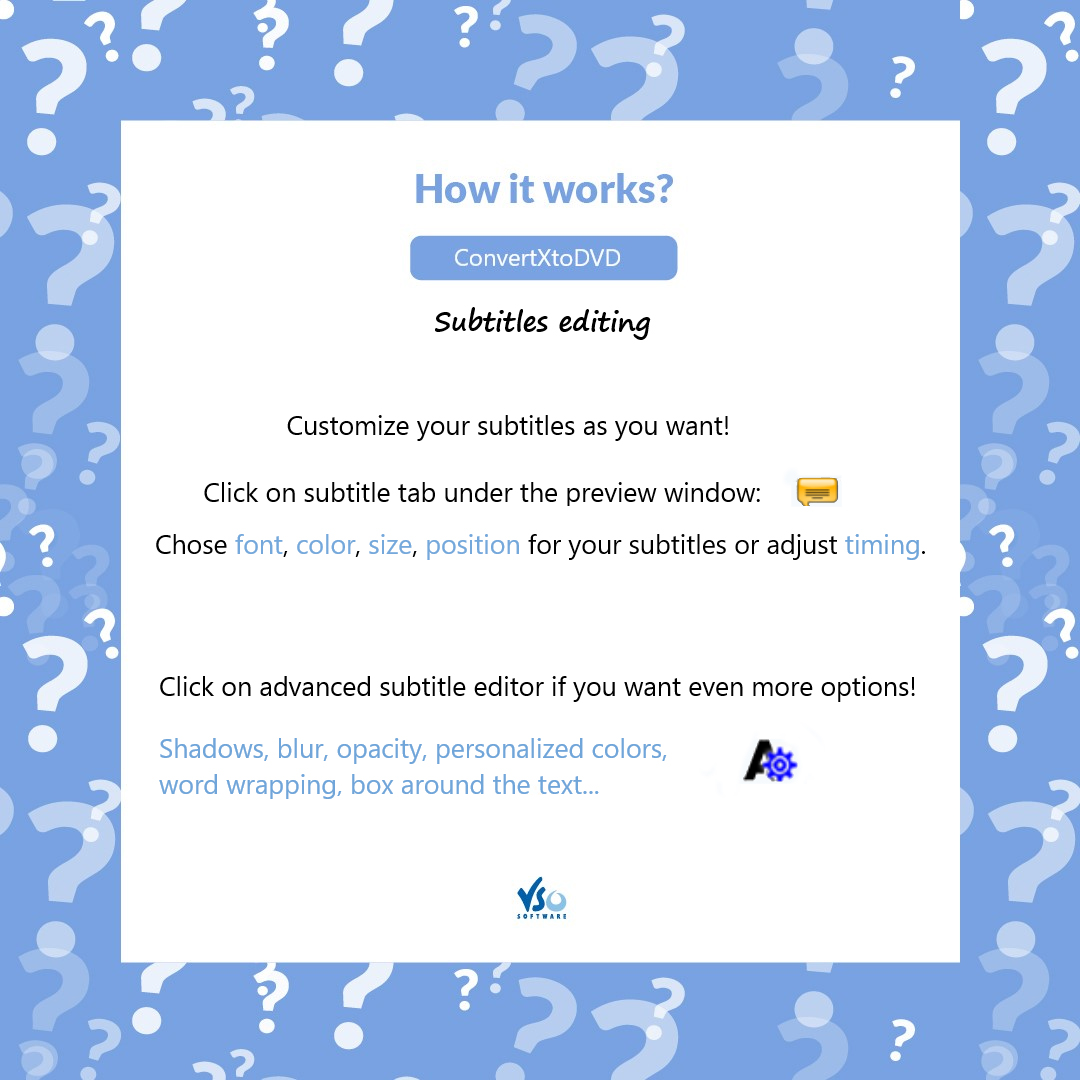 vsosoftware's tweet image. Hello VSO Fans 🤩
Discover today all the possibilities that ConvertX offers you in editing subtitles 🖥
#software #howto #vsohowto #subtitles #dvd #movietranslation