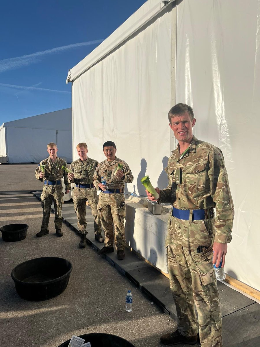 C Squadron have celebrated St David’s Day in Texas with a traditional leek eating race…