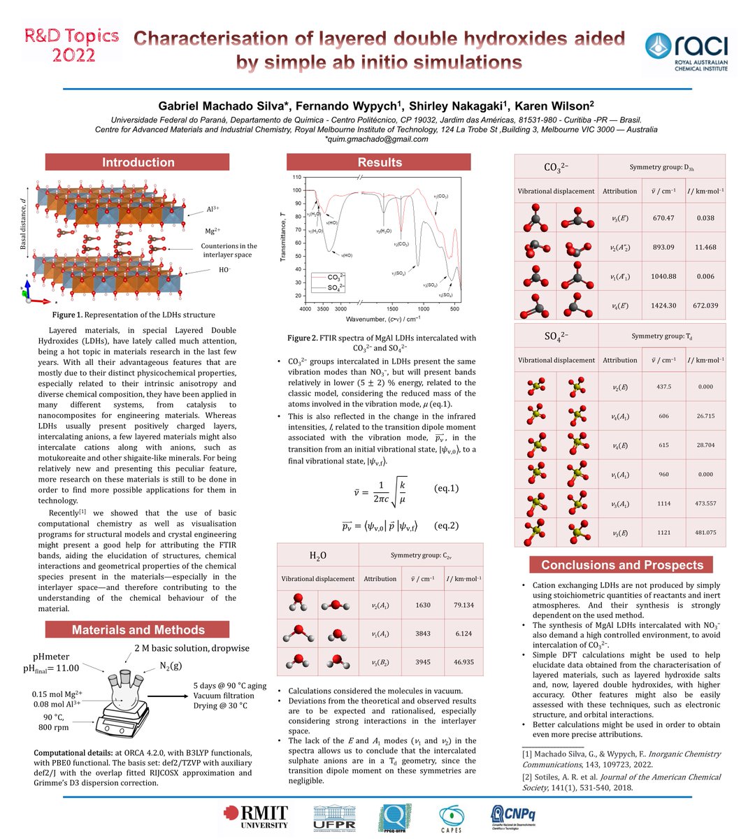 Here's my poster for #RSCPoster, where I used simple #ComputationalChemistry to help the understanding of characterisation of #LayeredMaterials. This approach may be used in #ChemicalEducation to teach #QuantumChemistry  in solid-state chemistry