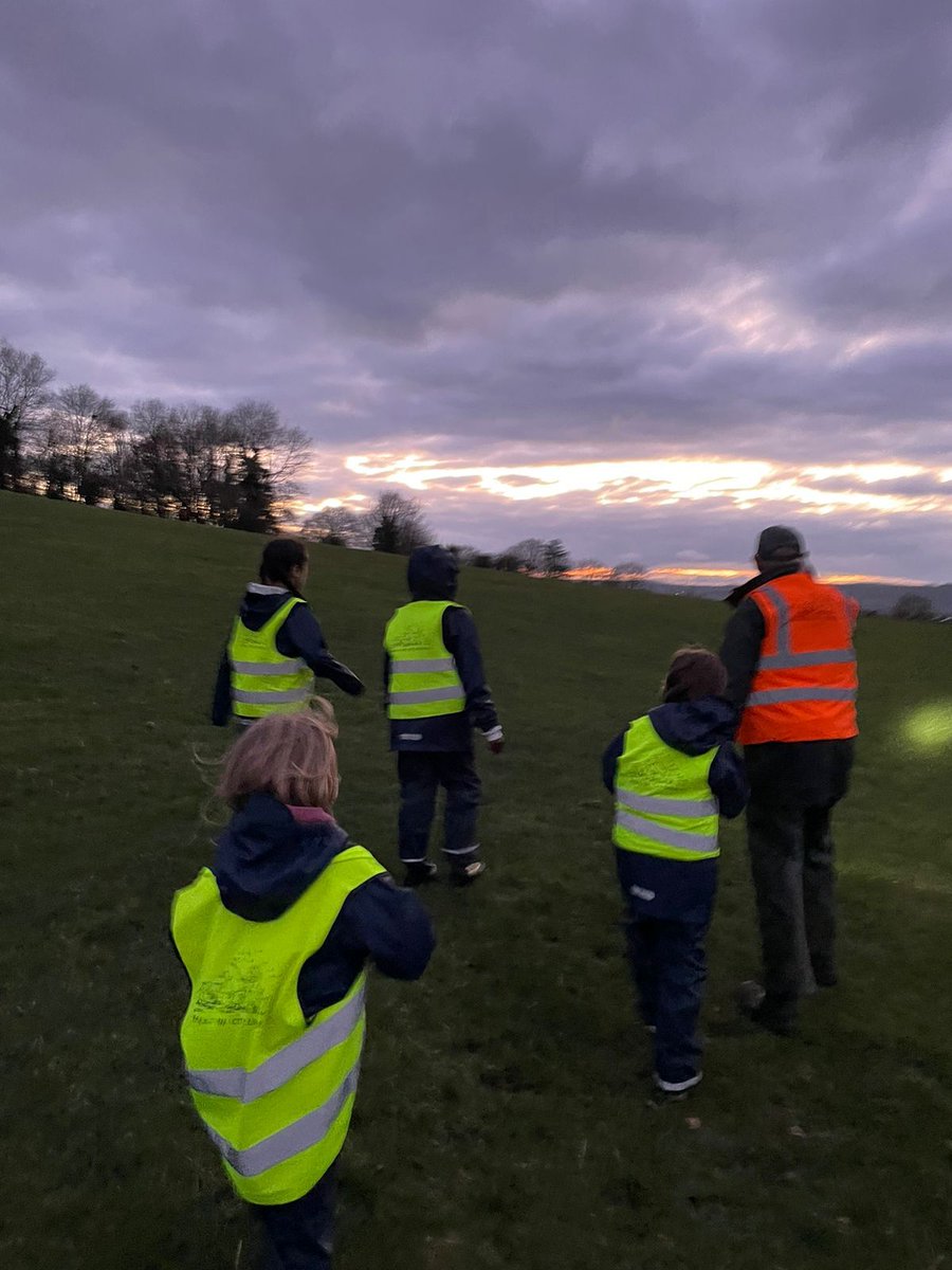 A beautiful evening stroll to watch the sunset. Pupils loved seeing a different night sky.  #countryside #schooljourney #wickcourtfarm #contrastinglocation