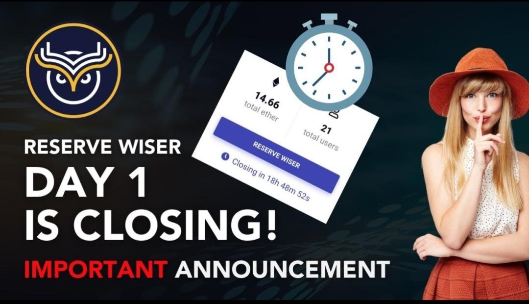 LESS THAN 20 HOURS LEFT TO INVEST IN WISER DAY 1. HERE IS WHAT YOU NEED TO KNOW.The WISEr Token is backed 1:1 by the ETH sent into the Auction. This event is the opportunity our community has been waiting over 2 years for....youtu.be/fJ2zKaUrmSs🧵