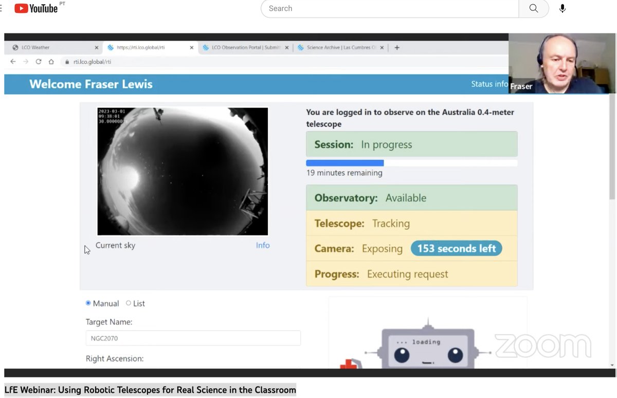 esia_eu's tweet photo. 📌WEBINAR @LfE_EUProject
🔭Some images from today's session - Live observing with Faulkes Telescope
Stay tuned for Part 2 – Astronomical Image Processing
📅 8th March, 16:00 CET
➤ Register👉 https://t.co/7terwtaB55
More Info👇
https://t.co/7hZxIfSK6k
#webinar #robotictelescopes https://t.co/S8hnFYriNq