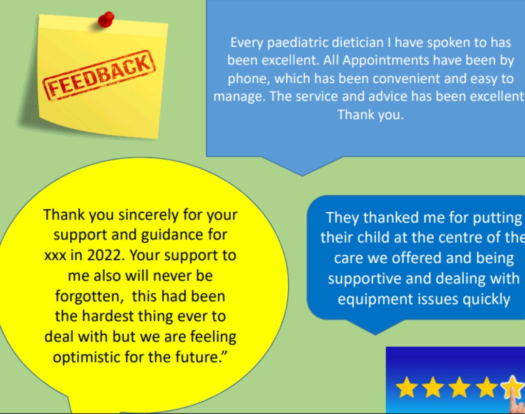 DietitiansSwft's tweet photo. Brilliant feedback to the paediatric team! https://t.co/Nul1ugGF92