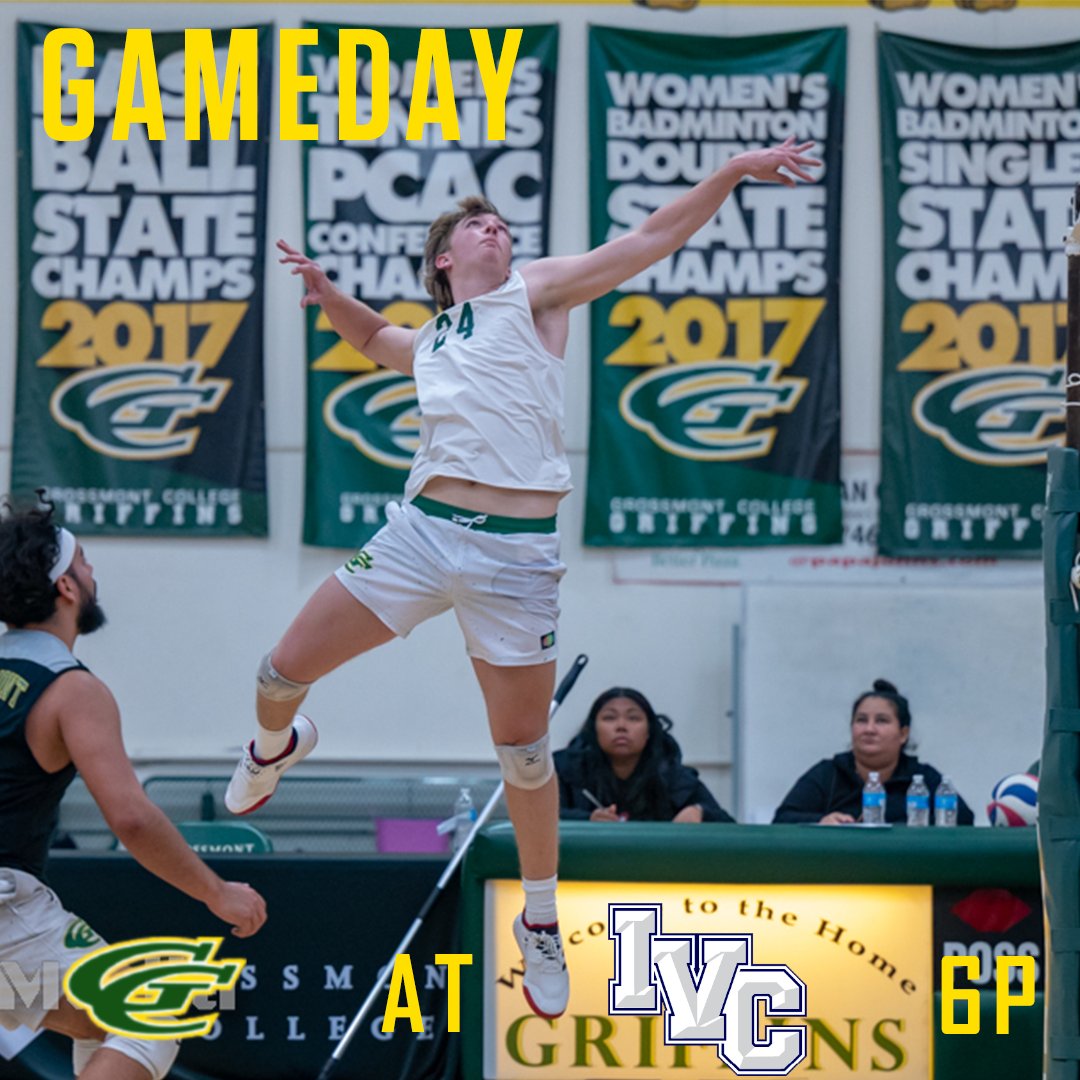 gcghouse's tweet photo. The Griffin Men's Volleyball team is heading to Laser Territory to shine brightly.  Griffins vs @ivclasers tonight at 6p.  The Baseball team swept a DH against IVC on Sunday, can MVB make it GC 3-0 for the week?
Photo Courtesy of Mo Okita (@CSDPhoto619)
#PCACmvb #TheGCGriffins https://t.co/9BObKhT5JK