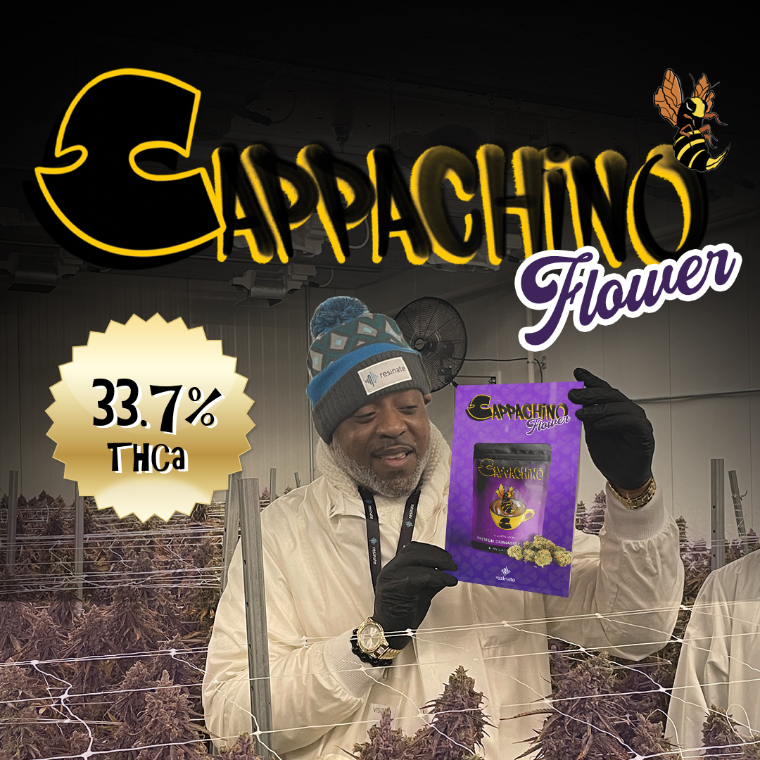 resinatewithus's tweet photo. A new batch of Cappachino is arriving! With 33.7% THCA, this strain is packing a punch. Come get your mind blown and elevate your game to the next level.  Available in Worcester and Northampton Thursday 3/2/23, while supplies last! #Capachino #HighTHCA #resinate https://t.co/NOQiUDgqPC