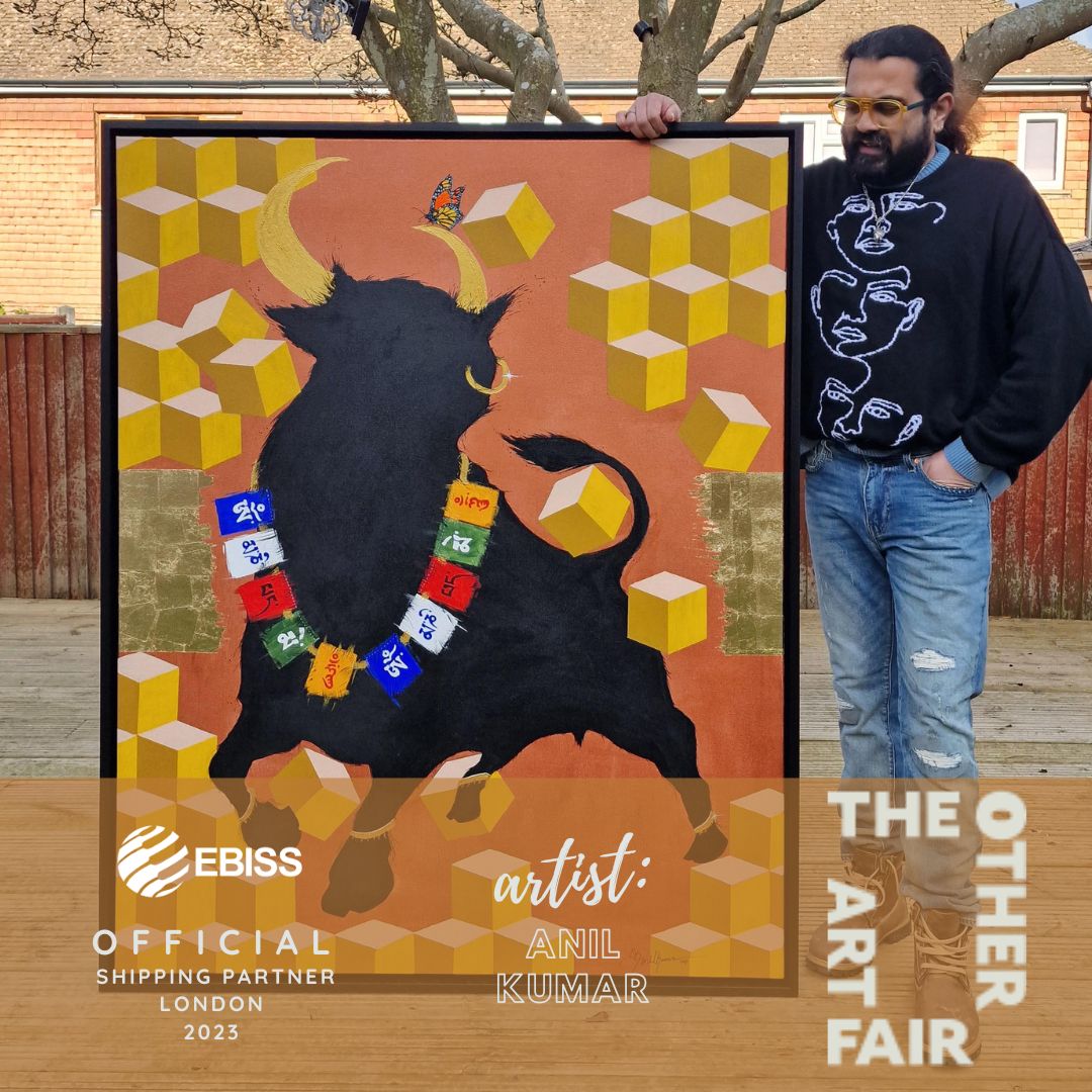 EBISS_UK's tweet photo. 'Never meet your heroes'? What nonsense!  Come along to @TheOtherArtFair in London and meet 150 heroes of original, contemporary art - including the lovely &amp; talented @aksphere shown here.   Oh, and you can buy INCREDIBLE art while you are there too! Starts next week. #TOAFLDN https://t.co/BwowS6TvtF