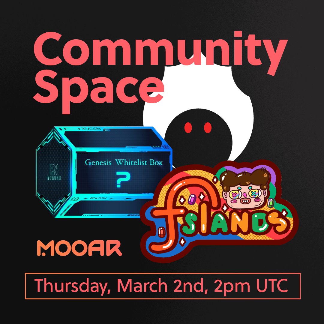 mooarofficial's tweet photo. Rounding up our #MOOARS2 launchpad! 🚀
We've invited our top 3 winners to join us @Read2N @FSLandsNFT @BetBatsNFTs for this special occasion and to discuss future plans 😎
Let's talk #MOOAR about it on Thursday, March 2nd, 2pm UTC - See you there! 👋
➡️ https://t.co/xugGTkdmt5 https://t.co/pq9eSajXAd