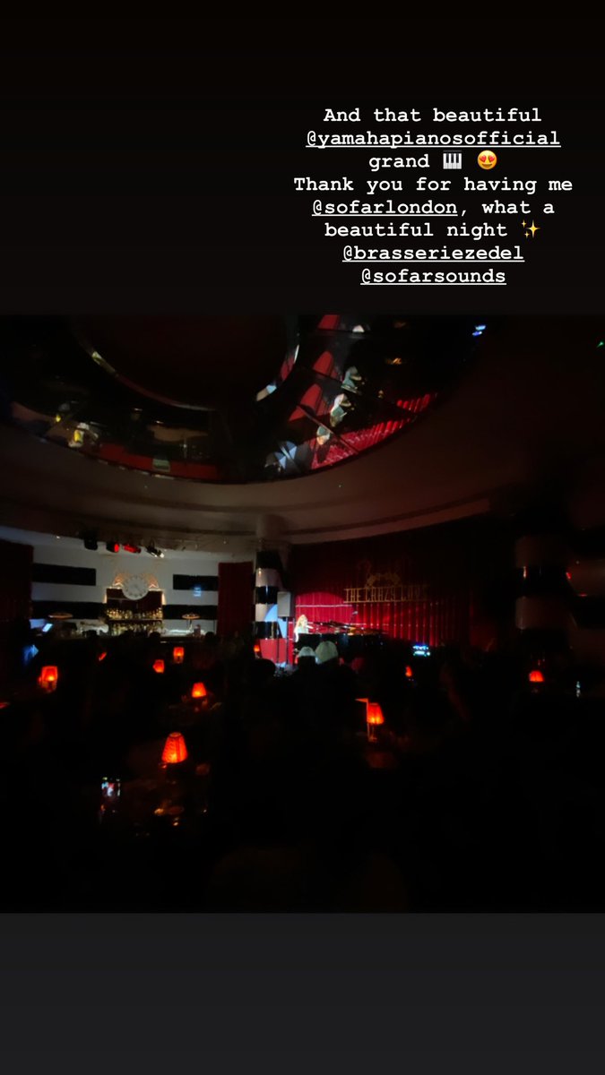 annapancaldi's tweet photo. Thank you so much to @sofarsounds London for such a beautiful night at @BrasserieZedel 💕 what a beautiful crowd and your words touched me ever so much #sofarsoundslondon #sofarsounds https://t.co/DaOzdj5bMX