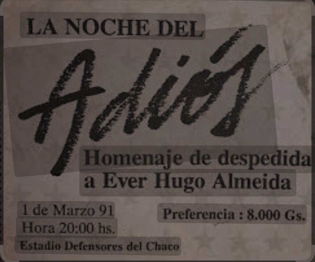Pasaron 32 años de aquella noche donde decidiste dar el adiós a una carrera repleta de logros, donde rompiste récords donde te convertiste una y mil veces campeón donde dejaste historias que nadie las va a olvidar .. 
Tan solo <a href="/everhugo48/">Ever Hugo Almeida</a>
