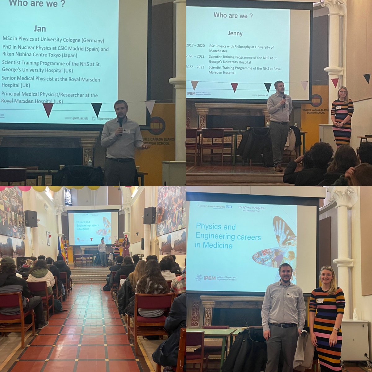 Canada_Blanch's tweet photo. Hoy nos visitan Jan y Jenny para compartir con nuestro alumnado su experiencia como trabajadores del NHS y explicarles las diferentes carreras que pueden desarrollar si se deciden por el mundo de la salud y la medicina👩‍⚕️🧑‍⚕️@AccEducativaExt @isaschools @consejeriauk https://t.co/XMaAMTWUnr