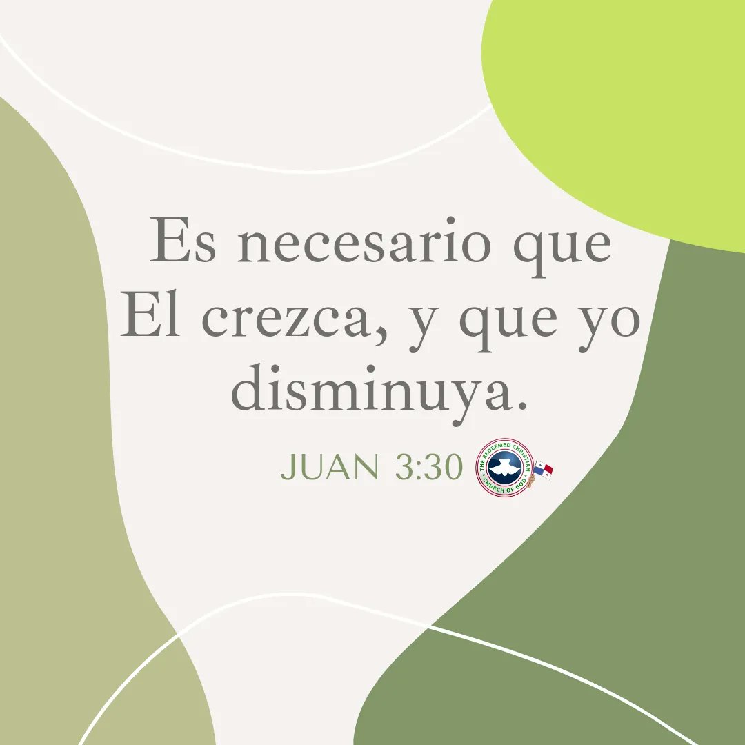 RCCGDCHPANAMA's tweet photo. Que sea Jesús quien crezca cada día en nuestras vidas y nuestro antiguo yo disminuya ¡Bendiciones! https://t.co/3tEgJNlsCI
