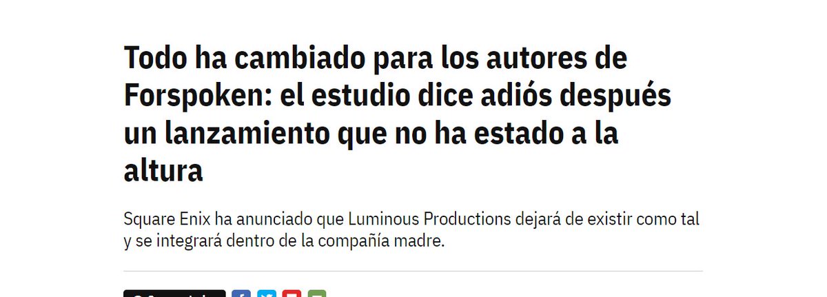 ACastellano3DJ's tweet photo. Leí muchas críticas desagradables a @razablan por su review en @3DJuegos de Forspoken en la que le daba un sello de NO RECOMENDADO

Square Enix acaba de anunciar que disuelve Luminous y que integrará a su personal en la compañía

A lo mejor tan desencaminada no iba la review, no? https://t.co/Prehr0ohQ1