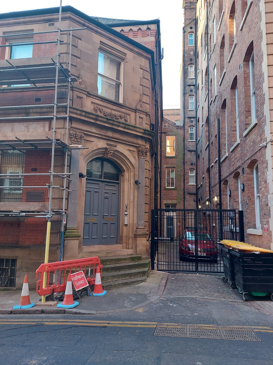 BonsersUK's tweet photo. Scaffolding has been installed by our client ready for our works to commence in Nottingham, Restoration and cleaning works will be undertaken. https://t.co/9fXg5uySiW