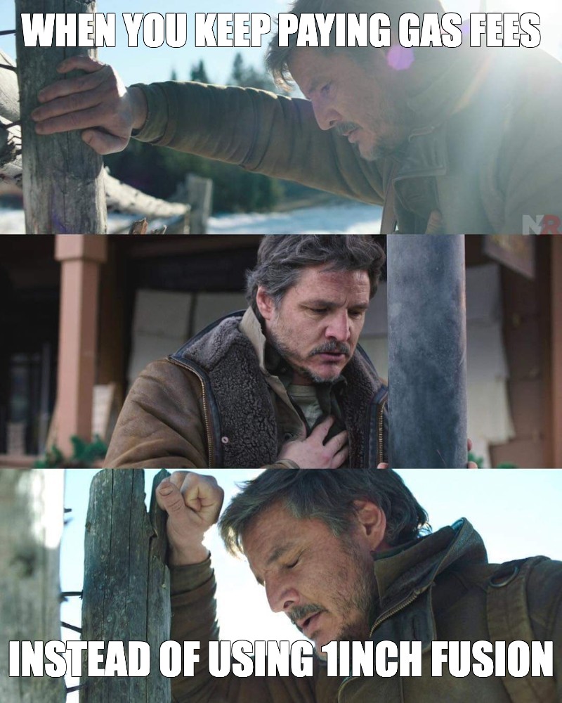 1inch's tweet image. No more gas fees with #1inch #FusionMode 👌