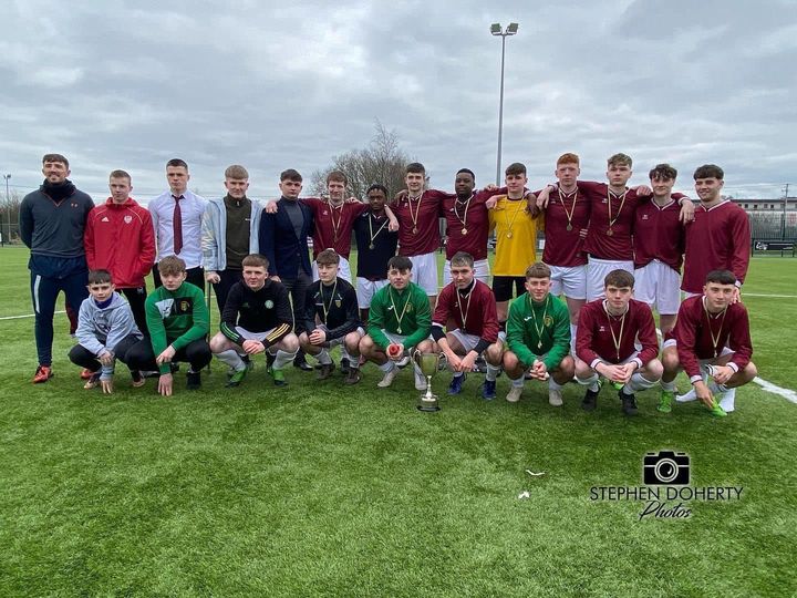 faischools's tweet photo. 👉 | The Ultimate Showdown
🏆 | FAI Schools Dr. Tony O'Neill Senior National Cup Semi Final
🎓 | Under 19, Large Schools
🎙   | M A T C H D A Y
⚽️ | @WexCBS 🆚  @StColumbasStran 
📆 | Thursday, March 2, 2023
⏰ | 1pm
🏟   | AUL Complex, Clonshaugh (4G)
🗣️ | #DrTonyONeillCup https://t.co/KvO0kyPilP