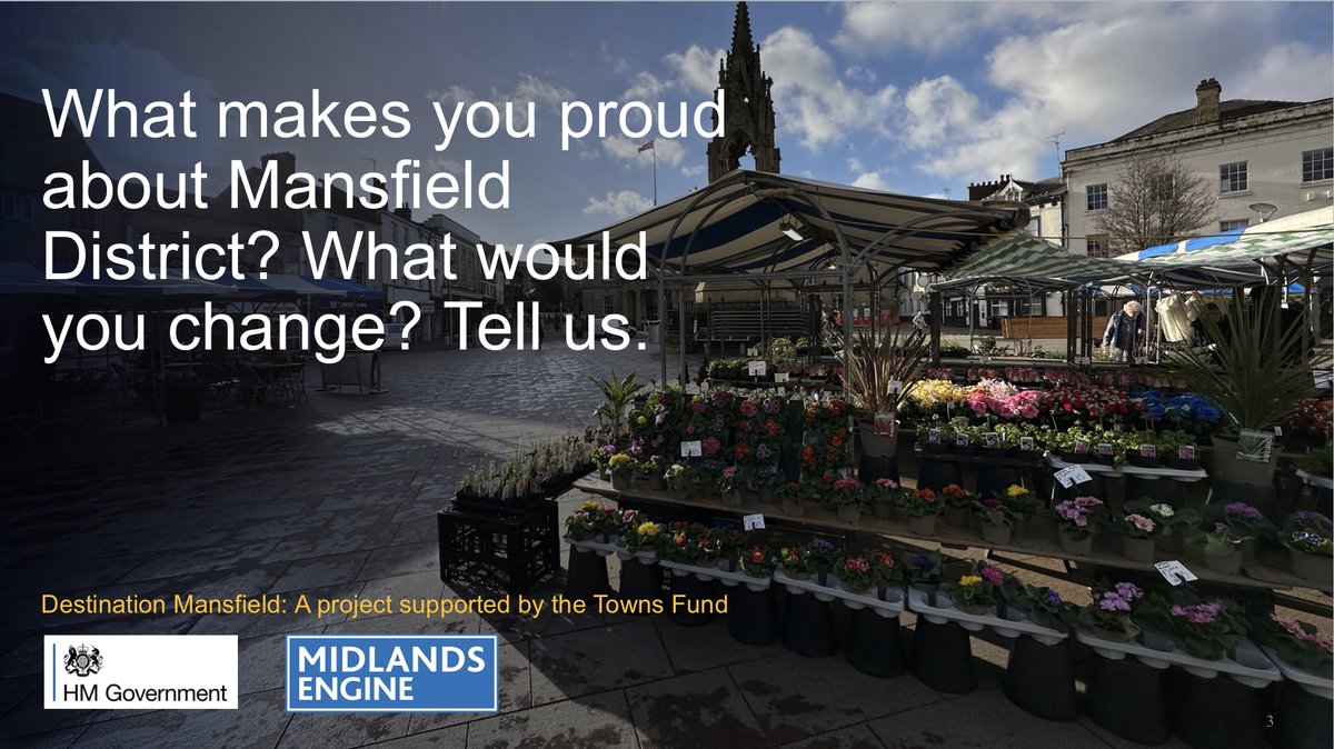 MDC_News's tweet photo. 📣 What will a successful #Mansfield look like in the future? We're developing a new strategy to promote our district to investors, businesses and visitors. Help us shape that story. Complete our #survey at https://t.co/J90oTETgmP by 22 March. More at: https://t.co/w5CMfBXWqt https://t.co/vRd308vRX9