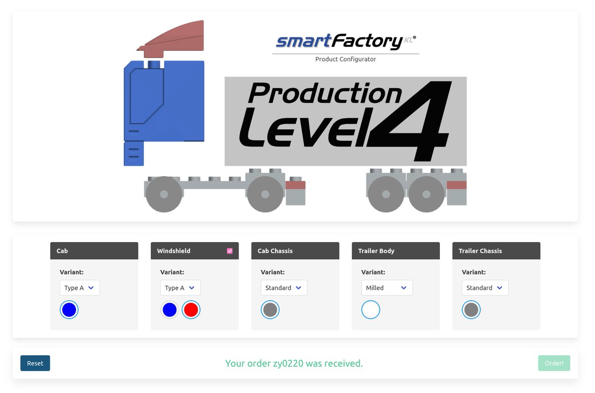 SmartFactoryKL's tweet photo. #SneakPeak zur #HM23: #Losgröße1 für die #SharedProduction! Ermöglicht durch unseren #Produktkonfigurator, den wir auf der @hannover_messe 2023 erstmals und exklusiv zeigen! Kommen Sie vorbei und konfigurieren Sie einen Modell-LKW bei uns in Halle 8, Stand D18.
@deutschemesse https://t.co/538ZZGPxdG