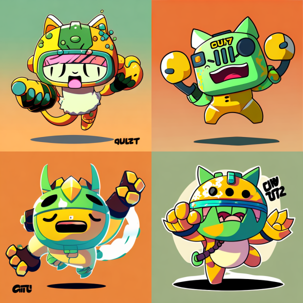 picgen_ai's tweet photo. \\Describe Oculus Quest 2 as a character with only a face and two hands, no body or legs, in the style of NFT Azuki. It has weapons as well. Oculus Quest 2 is a character with a cute face and two small, adorable hands. Its body is just a headset with no legs or torso\\ https://t.co/y9GXnH2VSm