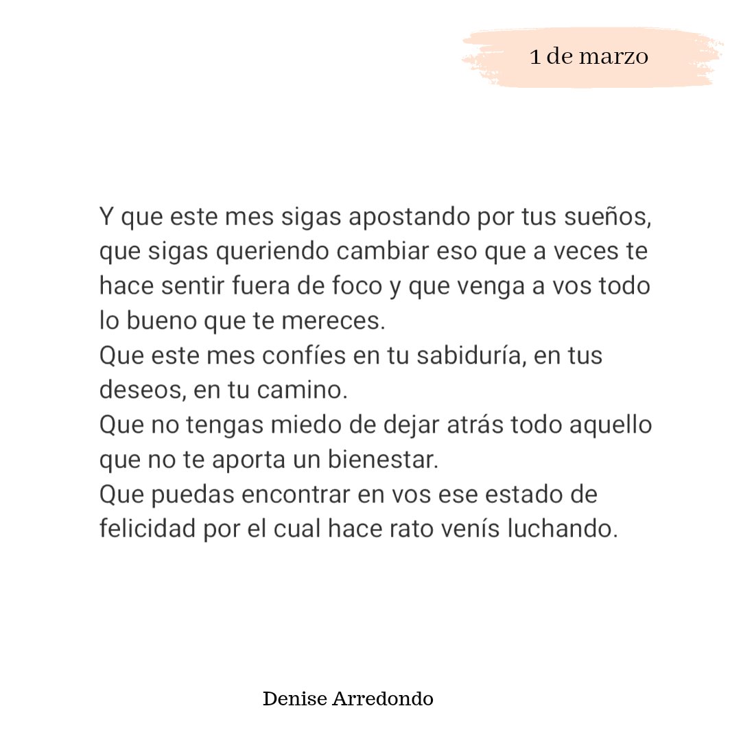 1 de marzo 💜