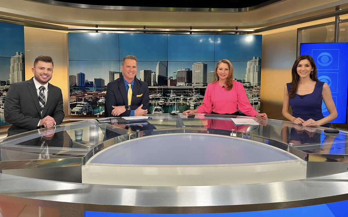 Lissette Gonzalez (@lissettecbs4) on Twitter photo Happy first day of MARCH!
We are waking up with some patchy fog and cool temperatures thus Wednesday morning. But weāll warm to the upper 80s this afternoon. We have your #news #weather #traffic updates on <a href="/cbsmiami/">CBS News Miami</a>
Join us!
<a href="/MarybelCBS4/">Marybel Rodriguez</a> <a href="/KeithCBS4/">Keith Jones CBS Miami</a> <a href="/AustinCarterTV/">Austin Carter</a> Happy first day of MARCH!
We are waking up with some patchy fog and cool temperatures thus Wednesday morning. But weāll warm to the upper 80s this afternoon. We have your #news #weather #traffic updates on <a href="/cbsmiami/">CBS News Miami</a>
Join us!
<a href="/MarybelCBS4/">Marybel Rodriguez</a> <a href="/KeithCBS4/">Keith Jones CBS Miami</a> <a href="/AustinCarterTV/">Austin Carter</a>
