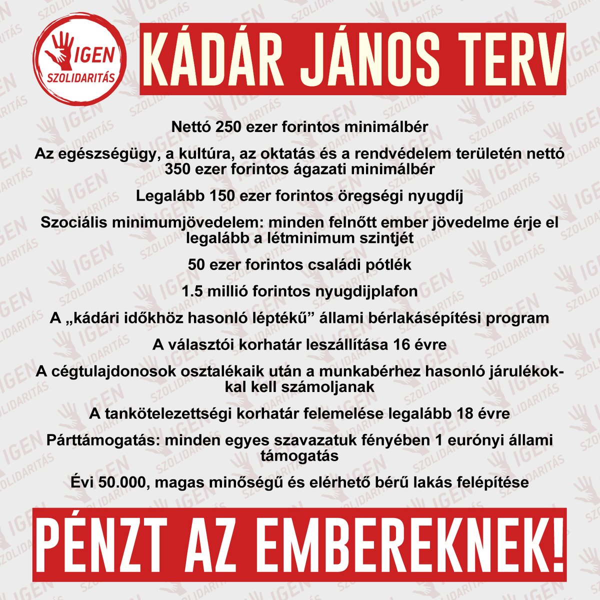 igenszoli's tweet photo. 1.000 eurós minmálbér, 600 eurós átlagnyugdíj, teljes körű társadalombiztosítási ellátás, oktatás és állami bérlakásépítés – Az ISZOMM hírlevele - https://t.co/ij0zrYzwIR https://t.co/dr8CA5al8L
