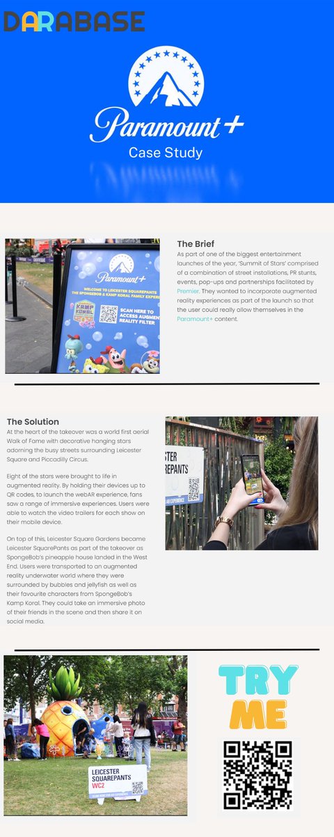 DarabaseCo's tweet image. @DarabaseCo created an AR experience for one of the biggest entertainment launches of the year, 'Summit of Stars' facilitated by @WeAre_Premier . Providing a truly immersive experience of the incredible @ParamountPlusUK content.

Check out the case study: darabase.com/darabase-case-…