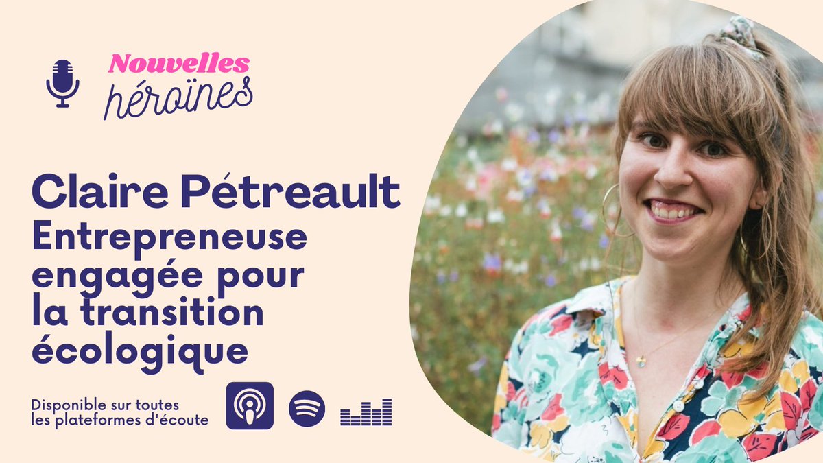 🎧 C'est l'histoire d'une fille de la campagne <a href="/eClairPetreault/">Claire l'éClair</a> qui découvre son engagement dans les amphis de Sciences Po Paris. 

Aujourd'hui, elle a fondé son propre média <a href="/pepitesvertes/">Les Pépites Vertes</a> et est citée parmi les leaders à impact positif. 

smartlink.ausha.co/nouvelles-hero…